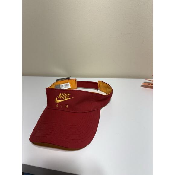 Vintage Nike Air Visor Hat Cap Embroidered Hat Red Orange Pickleball Runningd - Picture 5 of 5